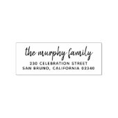 スクリプパーソナライズされたトファミリ名と差出人住所 ラバースタンプ (インプリント)