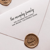 スクリプパーソナライズされたトファミリ名と差出人住所 ラバースタンプ