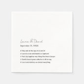 スクリプパーソナライズされたトモダンおもしろいファクト結婚の紙 スタンダードカクテルナプキン (正面)