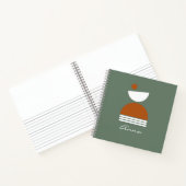 スクリプパーソナライズされたトモダン抽象芸術煙（緑） ノートブック (内部)