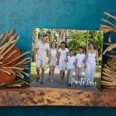 スクリプパーソナライズされたトモダン・ファミリー・バケーションフォト フォトプラーク (側面)