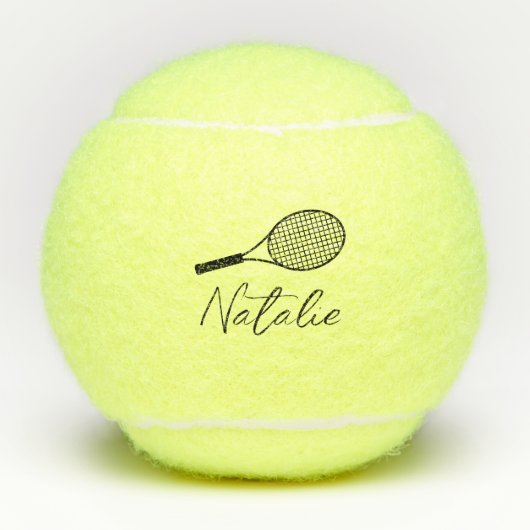 スクリプパーソナライズされたト名エレガントテニスボール テニスボール (正面)