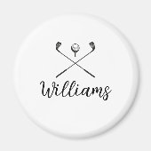 スクリプパーソナライズされたト名ゴルフクラブ マグネット (正面)