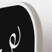 スクリプパーソナライズされたト名（白黒） ピックルボールラケット (左詳細)