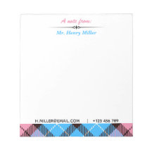 スクリプパーソナライズされたト名EメールTel Plaidタータンチェック