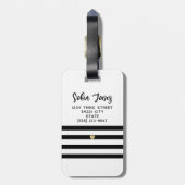 スクリプパーソナライズされたト夫妻の新結婚婚 ラゲッジタグ (裏面縦)