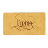 スクリプパーソナライズされたト渦巻形のエマクラフト紙 ラベル (正面)