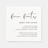 スクリプパーソナライズされたト白黒結婚のおもしろいファクト スタンダードカクテルナプキン (正面)