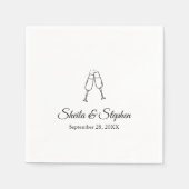 スクリプパーソナライズされたト結婚のカクテル スタンダードカクテルナプキン (正面)