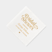 スクリプパーソナライズされたト結婚のブライダルシャワー 箔ナプキン (右)