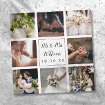 スクリプパーソナライズされたト結婚の写真コラージュ<br><div class="desc">写真のコラージュ、お気に入りの記憶結婚、ギフトを作成するためユニークに、あなたの8つの写真、名前と特別な日付でパーソナライズ。宝に美しい形見！Thisisnomeによる設計©</div>
