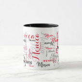 スクリプパーソナライズされたト赤黒名タイポグラフィ マグカップ (中央)