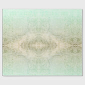 スクリプビクトリアントフローラダマスコミントクリーム金ゴールド ラッピングペーパー (フラット)