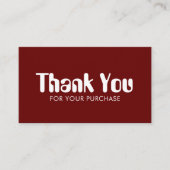 スクリプファンキートシックなワイン注文ありがとうミニマルQR 名刺 (正面)