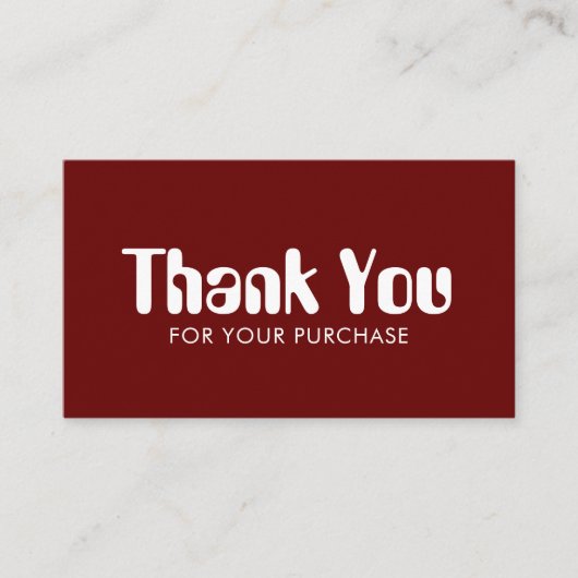 スクリプファンキートシックなワイン注文ありがとうミニマルQR 名刺 (正面)