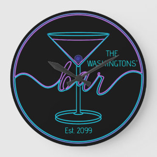 スクリプファンシートおもしろいバー大壁時計 ラージ壁時計