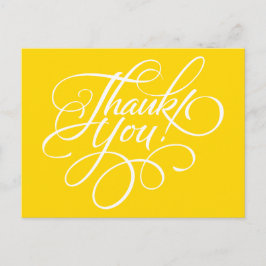 スクリプファンシートのクリスマス金ゴールドサンキューカード ポストカード