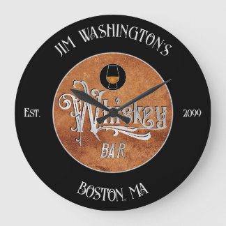 スクリプファンシートウイスキーバー ラージ壁時計