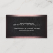 スクリプファンシートフォント | レザー | 金属縁ど 名刺 (裏面)