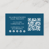 スクリプファンシートマスタードイエローシックミニマルソーシャルQR 名刺 (裏面)