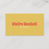 スクリプファンシートマスタードトマトレッドシックミニマル 名刺 (正面)