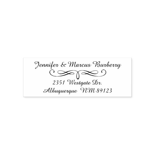 スクリプファンシート差出人住所のインク入力スタンプ セルフインキングスタンプ (デザイン)