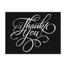 スクリプファンシート白黒サンキューカード