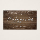 スクリプファンシート素朴、木材&ライト飲料チケット2 (正面)