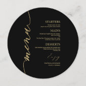 スクリプファンシート結婚ラウンドのプレートカード メニュー (正面)