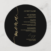 スクリプファンシート結婚ラウンドのプレートカード メニュー (正面)