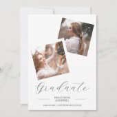 スクリプファンシート2写真コラージュ卒業 招待状 (正面)