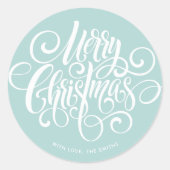 スクリプファンシート「メリークリスマス」カスタム ラウンドシール (正面)