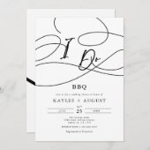 スクリプファンシート「I Do」 BBQカップルウェディングシャワー 招待状 (正面/裏面)
