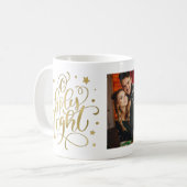 スクリプファンシート「O Holy Night」クリスマスフォト コーヒーマグカップ (正面左)