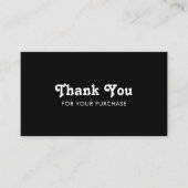 スクリプファンシートChic B&Wご注文ありがとうございますミニマルQR 名刺 (正面)