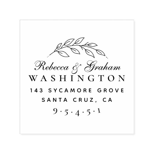 スクリプフォーマルトエレガント・カップル名差出人住所 セルフインキングスタンプ (デザイン)