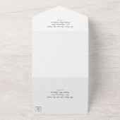 スクリプフォーマルトモノグラム白黒エレガントな結婚式 オールインワン招待状 (外側)