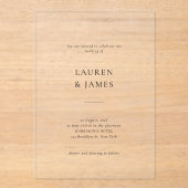 スクリプフォーマルト白黒結婚式招待状 アクリル招待状 (正面)