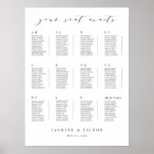 スクリプフォーマルト結婚の座席表披露宴記号 ポスター (正面)