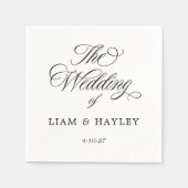 スクリプフォーマルト結婚の スタンダードカクテルナプキン (正面)