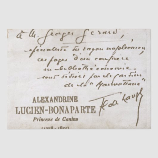 スクリプフランスのトデコップ手書きノートボナパルト 薄葉紙 (正面)