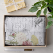 スクリプフランスのトヴィンテージの再編集フローラ鳥はがき 薄葉紙 (ギフト)