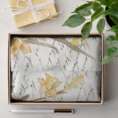 スクリプフランスのトヴィンテージイエローダフォディルティッシュペーパー 薄葉紙 (ギフト)