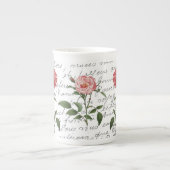 スクリプフランスのトヴィンテージバラフラワーカルトポストエール ボーンチャイナマグカップ (正面)