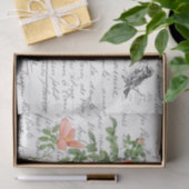 スクリプフランスのトヴィンテージブライアーバラ鳥はがき 薄葉紙 (ギフト)