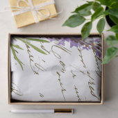 スクリプフランスのトヴィンテージ紫ラベンダーフラワー 薄葉紙 (ギフト)