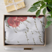 スクリプフランスのトヴィンテージ赤バラ花 薄葉紙 (ギフト)