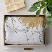 スクリプフランスのトヴィンテージ黄色ひまわり 薄葉紙 (ギフト)