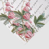 スクリプフランスのト出血ハート花ヴィンテージ 薄葉紙 (詳細)