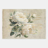 スクリプフランスのト素晴らしアートバラアンティークレース ラッピングペーパーシート (正面3)